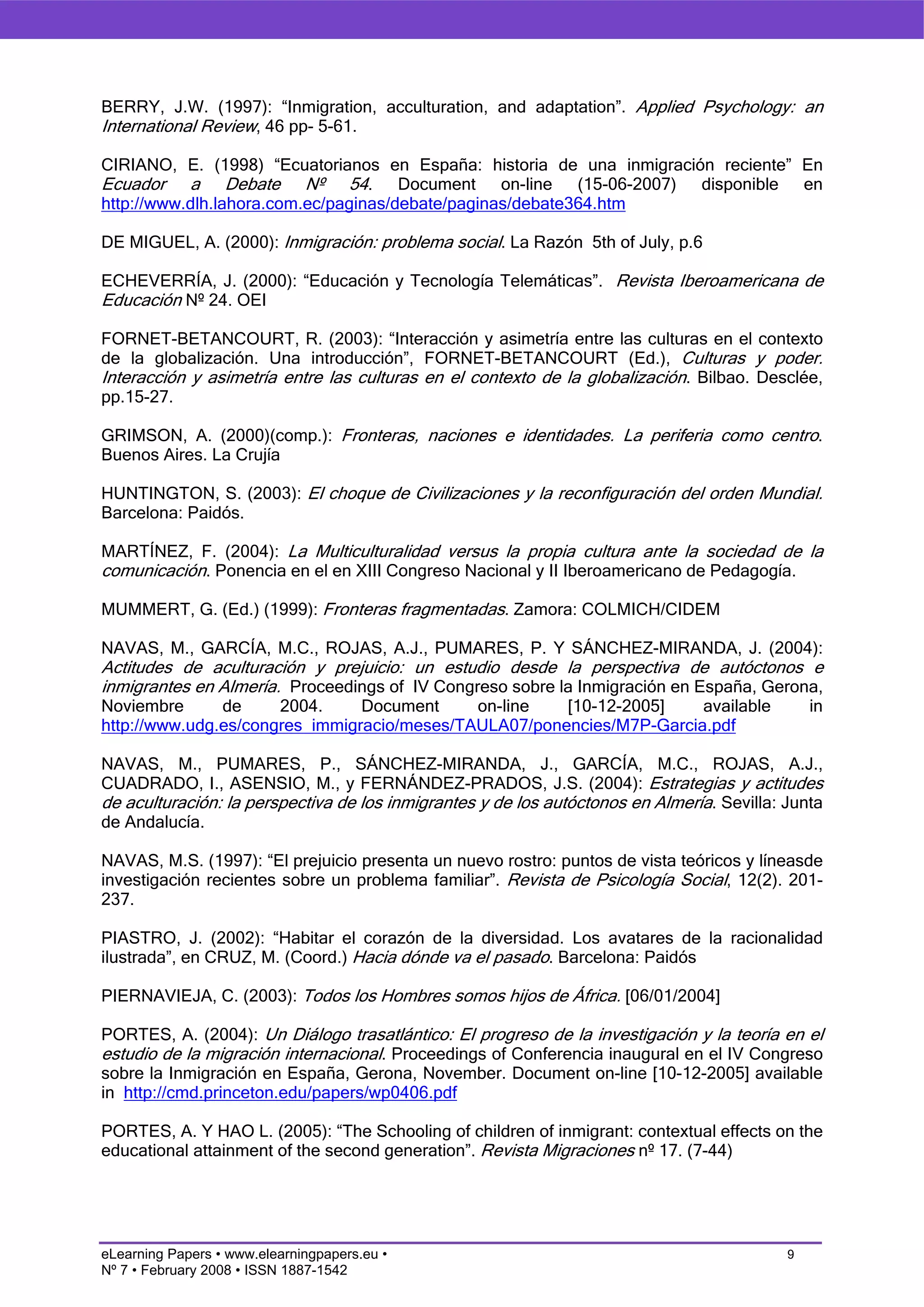 Migrations and the Net: new virtual spaces to build a cultural identity