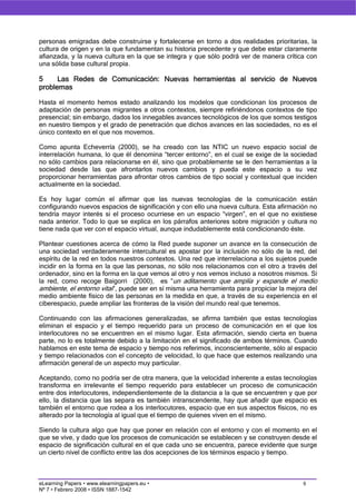 Migrations and the Net: new virtual spaces to build a cultural identity