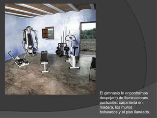 Muy poca iluminación generalMelia BarcelonaEl hotel está situado en una de las zonas más prestigiosas de la ciudad de Barcelona en España. Buena distribución de los aparatos. Poco espacio.