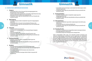 GimnastikGimnastik
1716
2.4		BIDANG TUGAS JAWATANKUASA KELAB SUKAN
i.		Pengerusi
•	 mempengerusikan semua mesyuarat dan bertanggungjawab atas
	 kesempurnaan semua mesyuarat;
•	 meneliti catatan minit mesyuarat dan memastikan segala keputusan yang
	 diputuskan diambil tindakan yang sewajarnya; dan
•	 menjalankan tugas-tugas lain yang diarahkan oleh Guru Penasihat dari
	 semasa ke semasa.
ii.		Naib Pengerusi
•	 membantu Pengerusi dalam menjalankan tugas dan tanggungjawab 		
	 yang diberi;
•	 mempengerusikan mesyuarat semasa ketiadaan Pengerusi; dan
•	 menjalankan tugas-tugas lain yang diarahkan oleh Guru Penasihat dari
	 semasa ke semasa.
iii.		Setiausaha
•	 mengurus hal-hal surat menyurat;
•	 mencatat dan menandatangani minit mesyuarat/laporan kegiatan-		
	kegiatan;
•	 mencatat kehadiran ahli;
•	 menyimpan dokumen yang berkaitan dengan persatuan; dan
•	 menjalankan tugas-tugas lain yang diarahkan oleh guru penasihat dari
	 semasa ke semasa.
iv.	 Penolong Setiausaha
•	 membantu Setiausaha dalam menjalankan segala tugas dan
	 tanggungjawabnya; dan
•	 menjalankan tugas-tugas lain yang diarahkan oleh guru penasihat dari
	 semasa ke semasa.
v.	Bendahari
•	 bertanggungjawab berkenaan semua hal kewangan kelab;
•	 melakukan dan menyimpan kira-kira kewangan dan bertanggungjawab
	 atas kesahihannya;
•	 menyediakan penyata kira-kira bulanan dan tahunan serta
	menandatanganinya;
•	 melaporkan kedudukan kewangan kelab di dalam mesyuarat ahli
	jawatankuasa;
•	 menyediakan laporan kewangan untuk diaudit dan dibentangkan dalam
	 mesyuarat agung; dan
•	 menjalankan tugas-tugas lain yang diarahkan oleh guru penasihat dari
	 semasa ke semasa.
vi.	 Penolong Bendahari
•	 membantu bendahari dalam menjalankan segala tugas dan
	 tanggungjawabnya; dan
•	 menjalankan tugas-tugas lain yang diarahkan oleh guru penasihat dari
	 semasa ke semasa.
vii. Ahli Jawatankuasa
•	 membantu menjalankan tugas dalam segala program dan aktiviti yang
	dilaksanakan;
•	 mempengerusikan biro sekiranya dilantik; dan
•	 menjalankan tugas-tugas lain yang diarahkan oleh guru penasihat dari
	 semasa ke semasa.
viii. 	Pemeriksa Kira-Kira
•	 memeriksa, menyemak serta mengesahkan laporan kewangan tahunan
•	 bertanggungjawab ke atasnya; dan
•	 memastikan pengurusan kewangan diurus dengan betul.
		Dalam mengendalikan kelab sukan, Guru Penasihat perlulah menyelaras dan
		memantau perkembangan jawatankuasa semasa merancang dan menjalankan
		aktiviti yang telah ditetapkan. Guru Penasihat perlulah memberi maklumat dan
		dorongan kepada jawatankuasa kelab agar aktiviti yang dirancang dapat berjalan
		dengan baik bagi memberikan keseronokan kepada ahli-ahli kelab. Bidang kerja
		yang diberikan merupakan cadangan pecahan bidang tugas jawatankuasa kelab
		sukan yang bakal dibentuk nanti.
 