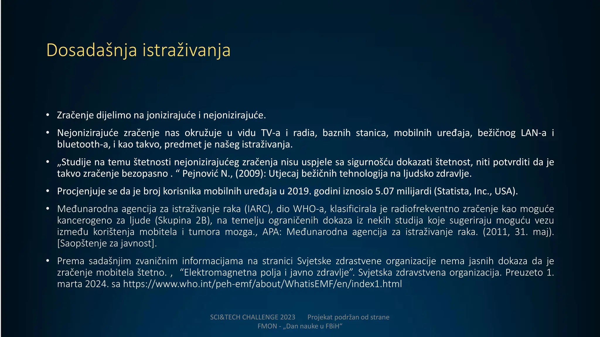 SAR ZRA ENJE IZ MOBITELA visual data 7