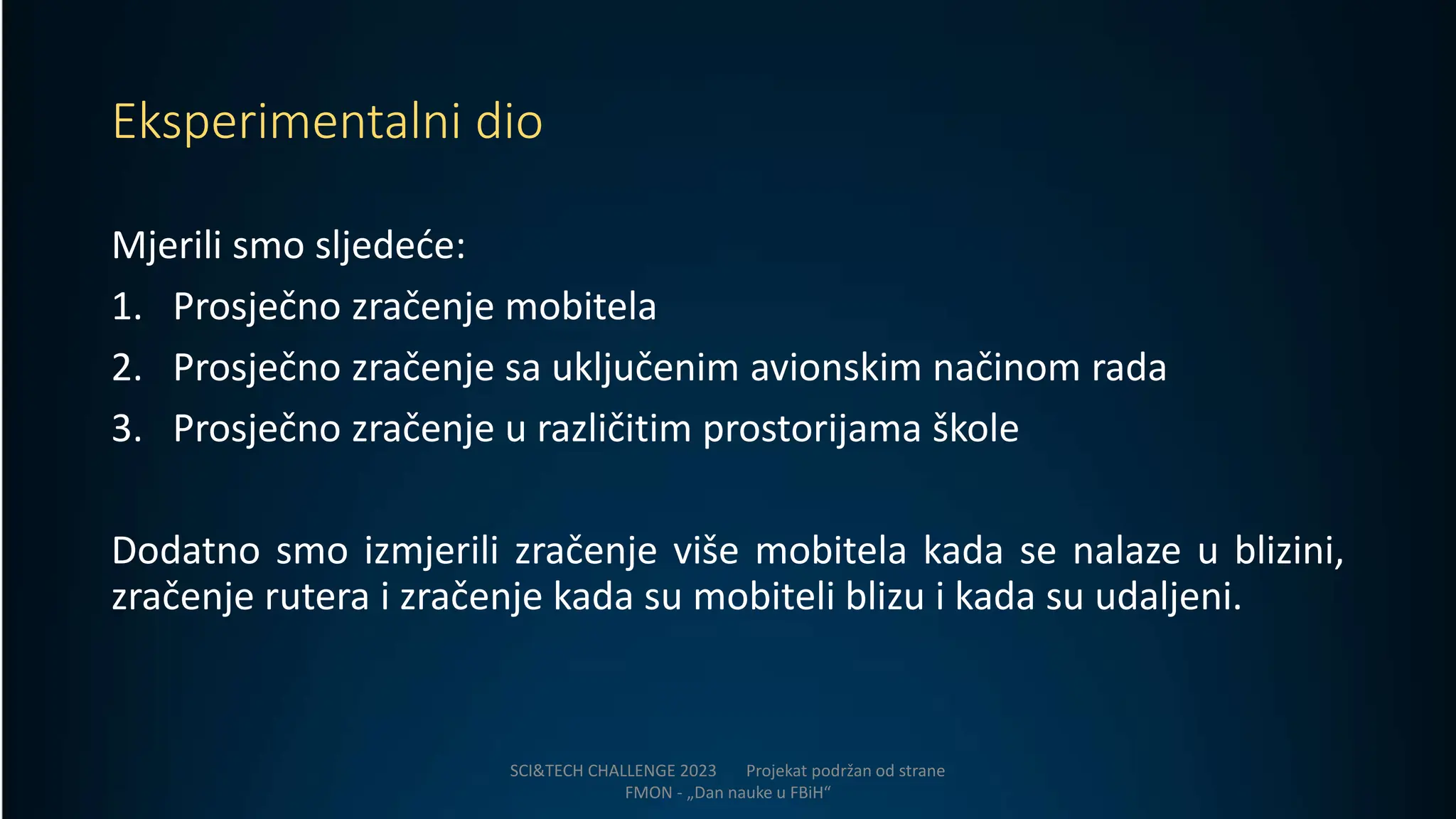 SAR ZRA ENJE IZ MOBITELA visual data 5