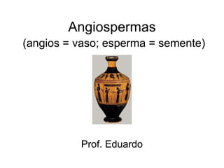 Angiospermas   (angios = vaso; esperma = semente) Prof. Eduardo 