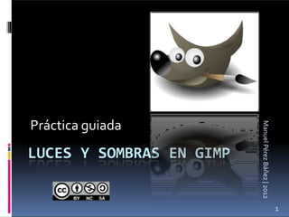 Práctica guiada
LUCES Y SOMBRAS EN GIMP
ManuelPérezBáñez|2012
1
 