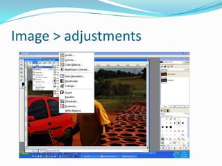 Image > adjustments