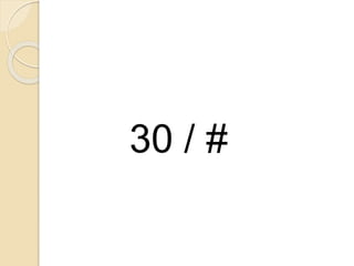 30 / #
 