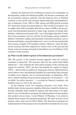 Ginandjar - Managing Indonesia's Transformation,  An Oral History
