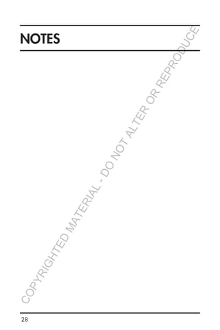 28
NOTES
COPYRIGHTED
MATERIAL-DO
NOTALTER
OR
REPRODUCE
 