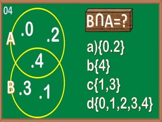 GINCANA “CONJUNTOS NUMÉRICOS” 