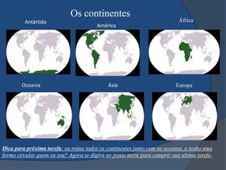 Escrito atrás da tarefa: Parabéns você conseguiu encontrar meus pontos, agora se situe você esta no norte, siga até o ponto sul e lá você encontrará sua segunda tarefa.Rosa dos VentosDICA para próxima tarefa: Eu possuo 26 estados e um Distrito Federal quem eu sou? Ao me encontrar identifique os meus estados. 2ª etapa: Localização do aluno no espaço geográfico.EM CIMA DO MAPA: Situem no mapa os estados do território Brasileiro.