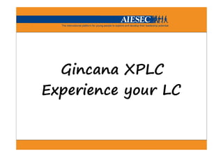 Gincana XPLC
Experience your LC
 