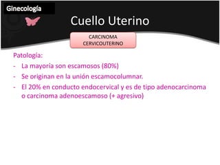 Empleo de dietilbestrol durante el embarazo.ALTERACIONES TRAUMÁTICASCuelloUterinoGinecología INCOMPETENCIA ITSMICOCERVICAL:Manifestaciones clínicas: Abortos 2° trimestre casi indoloros.
