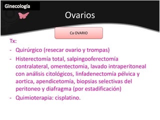 El 20% en conducto endocervical y es de tipo adenocarcinoma o carcinoma adenoescamoso (+ agresivo)CuelloUterinoGinecología CARCINOMA CERVICOUTERINO  Cuadro clínico:Hemorragia irregular o poscoito.Flujo sanguinolento fétido (avanzada)Edema en miembros inferioresDolor pélvico profundo.