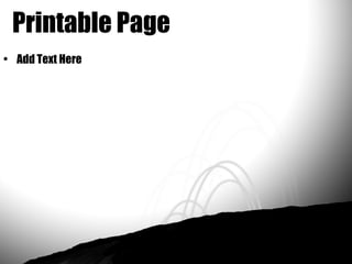 Printable Page Add Text Here 