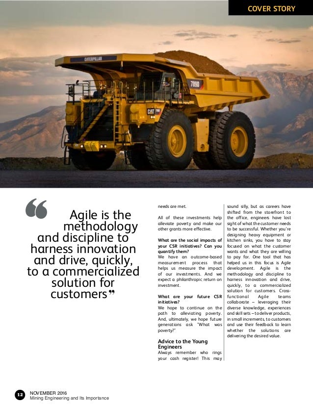 Caterpillar Inc's CSR, Technology and Heavy Equipment Products Gine…
