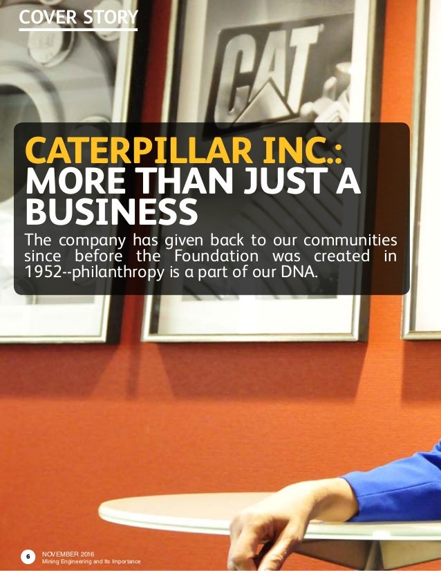 Caterpillar Inc's CSR, Technology and Heavy Equipment Products Gine…