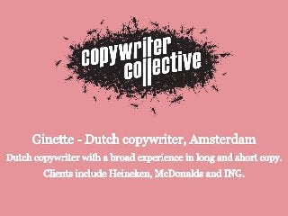 Dutch copywriter - Ginette, Amsterdam