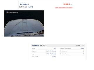 Gin fizz voilier ketch