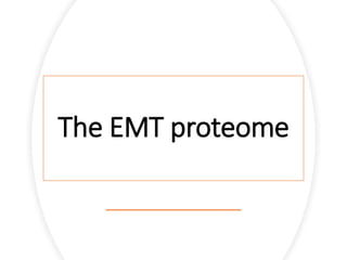 The EMT proteome
 