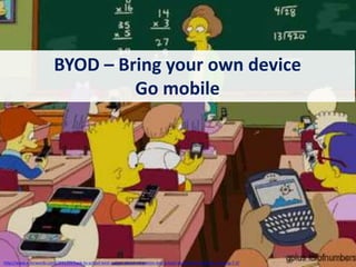 http://www.e-forwards.com/2011/09/back-to-school-best-quotes-about-education-and-school-days/teaching-today-amazing-7-3/
BYOD – Bring your own device
Go mobile
 