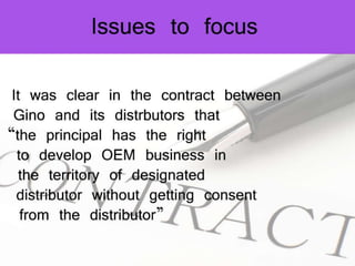 Gino sa distribution channel management