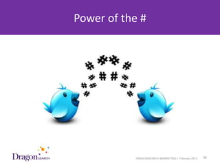 Power of the #




3/25/2013              DRAGONSEARCH MARKETING I February 2013   36
 