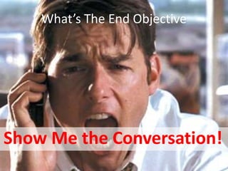 What’s The End Objective




Show Me the Conversation!
 3/25/2013                   DRAGONSEARCH MARKETING I February 2013   45
 