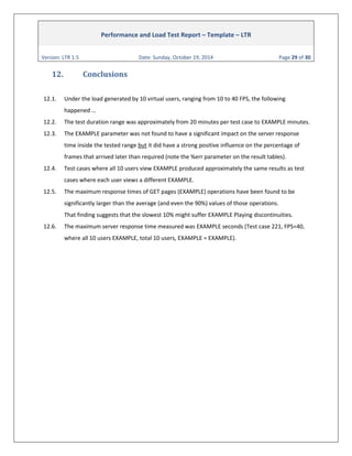 Ginsbourg.com - Performance and Load Test Report Template LTR 1.5 | PDF