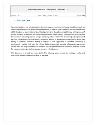 Ginsbourg.com - Performance and Load Test Report Template LTR 1.5 | PDF