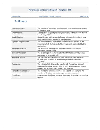 Ginsbourg.com - Performance and Load Test Report Template LTR 1.5 | PDF