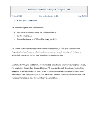 Ginsbourg.com - Performance and Load Test Report Template LTR 1.5 | PDF
