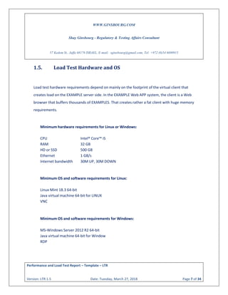 Ginsbourg.com - Performance and load test report template ltr 2.0 | PDF