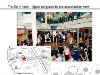 The Site in Action – Space being used for a bi-annual fashion show




       Site # E4: 16m x 8.5m                                     24
 