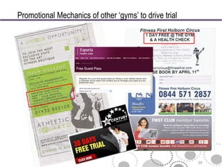 Promotional Mechanics of other ‘gyms’ to drive trial




                                                       29
 