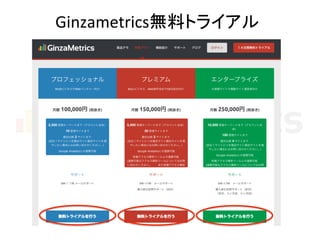 Ginzametrics無料トライアル	
  
 