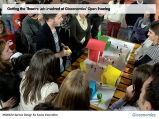 Getting the Theatre Lab involved at Gioconomics’ Open Evening




#SDNC12 Service Design for Social Innovation
 