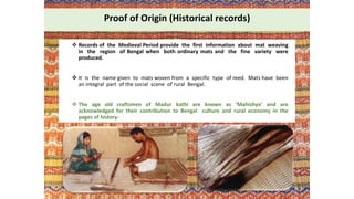 Bengal Reed FIVE HANDICRAFTS OF WEST BENGAL THAT ARE GEOGRAPHICAL INDICATION ...