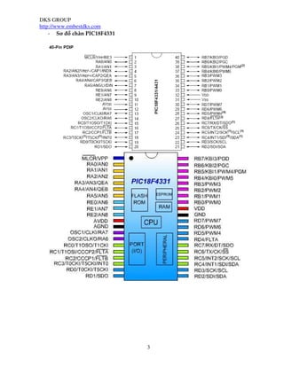 DKS GROUP
http://www.embestdks.com
3
- Sơ đồ chân PIC18F4331
 