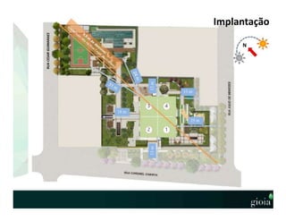 RUACESARGUIMARAES
12m13m
Implantação
N
2 1
43
18 m
25 m
13 m
 
