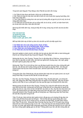 GIỚI ĐỨC LÀM NGƯỜI - Tập 1

7

Trong kinh sách Nguyên Thủy Nikaya, Đức Phật đã xác định rất rõ ràng:
1- Sơ Thiền thì tâm được giải thoát vì đã ly dục ly bất thiện pháp.
2- Nhị Thiền thì khép kín sáu thức nên tầm tứ tịnh chỉ, tức là sáu thức ngưng hoạt động, tâm
hoàn toàn nhập định.
3- Tam Thiền đóng kín tưởng thức nên các loại hỷ tưởng đều xả (gọi là ly hỷ trú xả), tức là xả
mộng (hết chiêm bao).
4- Tứ Thiền tịnh chỉ hơi thở làm chủ sự sống chết, tức là xả lạc, xả khổ, xả niệm thanh tịnh,
tức là tâm định trên thân, thân định trên tâm.
Xét trong bốn thiền định này, chúng ta thấy rất rõ ràng, tương ứng với bốn câu kệ của Đức
Phật:
Trên trời dưới trời
Ta người duy nhất
Khắp trong thế gian
Vượt ra sanh, già, bịnh, chết.
Mỗi loại thiền định này chỉ định sự làm chủ của bốn sự khổ của kiếp người như :
1- Sơ Thiền làm chủ cuộc sống (sanh), thuộc về tâm.
2- Nhị Thiền làm chủ sự vô thường (già), thuộc về thân.
3- Tam Thiền làm chủ tưởng (bịnh), thuộc về thọ.
4- Tứ Thiền làm chủ hơi thở (tử) thuộc về pháp.
Qua kinh nghiệm tu hành của tôi, xét thấy nhà học giả xác định bốn thiền tu hành không giải
thoát là sai, không đúng lời dạy trong kinh Nguyên Thủy Nikaya.
Những bậc tôn túc, Hòa Thượng, Thượng Tọa có cấp bằng tiến sĩ Phật học, nhưng không có
thực hành tu tập đến nơi đến chốn, nên dịch sai nghĩa kinh, thường soạn, viết, luận, giảng
làm lệch nghĩa lý giáo pháp của Phật.
Những bậc Thầy Tổ có trình độ học thức cao đã được truyền thừa cho nhau những kiến giải
lệch lạc, nên đã chịu ảnh hưởng những sai lầm đó về giáo lý của Đạo Phật. Còn bây giờ
những người mới học lem nhem mà dám dịch, viết kinh sách Phật, họ xem địa ngục như
không có.
Trong Kinh Giới, Đức Phật đã dạy: Kẻ nào đã làm lệch hoặc làm sai nghĩa lý kinh, tức là phỉ
báng Phật Pháp, thì phạm tội Ba Dật Đề, tội đọa địa ngục.
Cho nên, các Hòa Thượng, Thượng Tọa, Đại Đức Tăng, Ni phải cảnh giác, coi chừng khi
dịch, viết, giảng kinh điển Phật, đừng làm lệch sai nghĩa lý của Phật dạy. Nếu làm sai lệch
nghĩa lý của Phật, thì quí vị phải gánh chịu hậu quả địa ngục mà không thể trốn đâu khỏi.
Những gương các bậc tôn túc Hòa Thượng, Thượng Tọa, trước khi chết một hai năm phải
chịu hành hạ xác thân, những bịnh khổ tột cùng, ỉa đái một chỗ, ăn uống phải có người đút
giống như trẻ con, đau nhức và hôn mê bất tỉnh, tay chân run rẩy, chịu hôi chịu thúi chính của
mình. Đó không phải là các Ngài đang sống trong cảnh địa ngục sao? Mà quí vị Phật tử ai
cũng biết những vị Hòa Thượng này đều là những bậc cao Tăng trong Giáo Hội Phật Giáo,
tên tuổi đều lừng danh trong tín đồ.
Thầy Tổ cắt xén, thêm bớt làm lệch nghĩa lý kinh, để gây tạo uy tín đường lối dạy đạo của
mình, hòng để thỏa thích danh lợi thế gian. Thế mà hầu hết mọi người không để ý xem
những lời dạy của các Tổ có những cái sai, cái đúng với Phật Pháp, chỉ biết nhắm mắt tin
theo Thầy Tổ của mình. Đừng bảo rằng: Xưa bày nay làm hay là Tổ Tổ truyền nhau không
được làm sai, đó là những sự ngu si và u mê. Ví dụ: khi ông cha của chúng ta đã làm nghề
ăn trộm, ăn cướp, giết người hoặc lường gạt người khác mà bây giờ chúng ta là con cháu vẫn
làm theo những nghề nghiệp gian ác đó sao? Không biết là sai, nên vẫn làm những điều tội

http://www.nguyenthuychonnhu.net

 