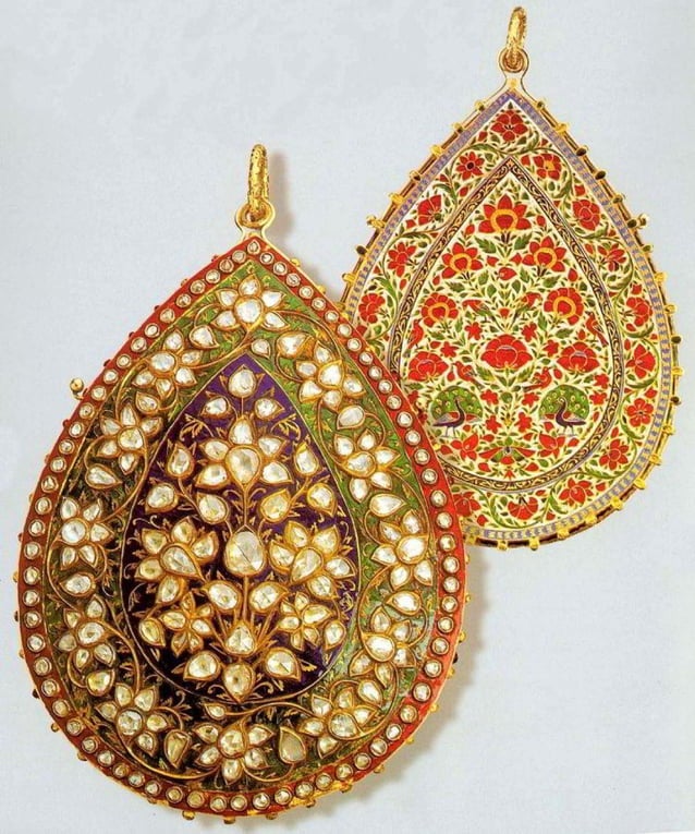 SET MATRIMONIO ETNICO placcato oro gioielli indiani lunghi mangal sutra