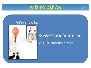 Với vai trò là:
 Bác sĩ BV Mắt TP.HCM

 Giải đáp thắc mắc

 