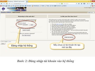 Bước 2: Đăng nhập tài khoản vào hệ thống
 