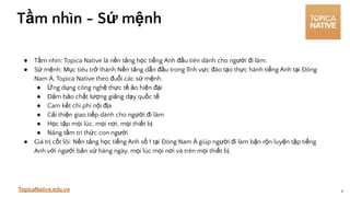 Topica Native Giới thiệu về Topica Native - Nền tảng học tiếng Anh trực tuyến | PDF