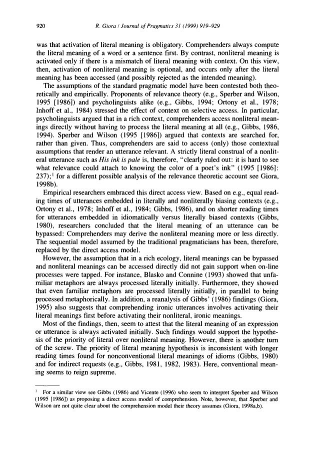 giora-99-priority-of-salient-meaning