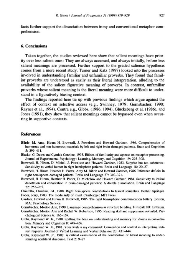 Giora.99.priority of salient meaning