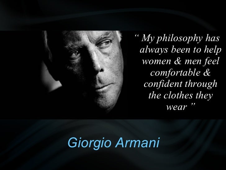 giorgio armani mission statement