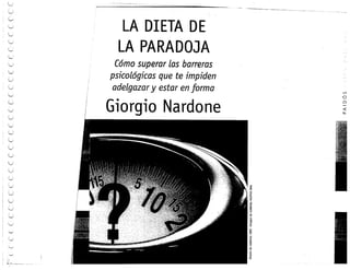 Giorgio nardona. la dieta de la paradoja