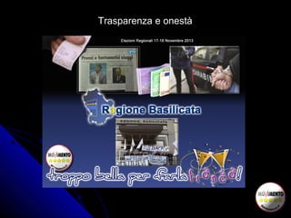 Trasparenza e onestà