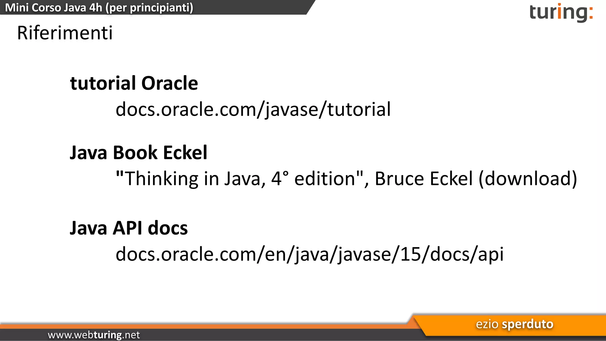 Mini Corso Java - Parte 1 | PDF
